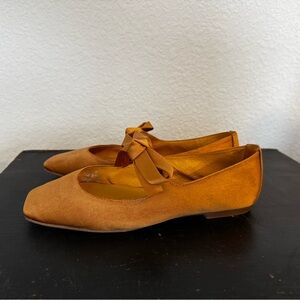 Jeffrey Campbell yellow flats with bow